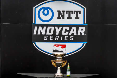 RINUS VEEKAY (R) (21) of Hoofddorp, Netherlands wins the GMR Grand Prix at the Indianapolis Motor Speedway in Indianapolis, Indiana.のeditorial素材