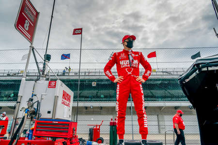 MARCUS ERICSSON (8) of Kumla, Sweden prepares to practice for the 105th Running of The Indianapolis 500 at the Indianapolis Motor Speedway in Indianapolis, Indiana.のeditorial素材