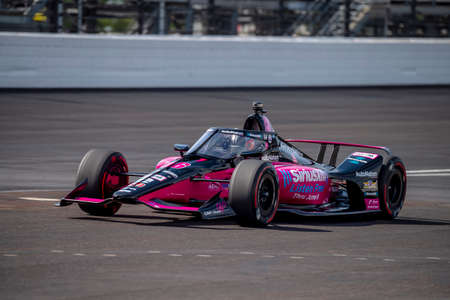 HELIO CASTRONEVES (06) of Sao Paulo, Brazil practices for the 105th Running Of The Indianapolis 500...