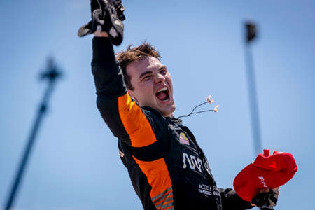 PATO OWARD (5) of Monterey, Mexico wins the Chevrolet Detroit Grand Prix at the Belle Isle in Detroit, Michigan.のeditorial素材