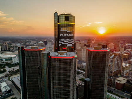 Detroit is the largest and most-populous city in the U.S. state of Michigan, the largest U.S. city on the United StatesâCanada border, and the seat of Wayne County.のeditorial素材