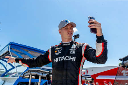 JOSEF NEWGARDEN (2) of the United States wins the pole for the REV Group Grand Prix at Road America...