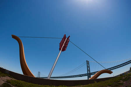 June 23, 2006 - San Francisco, California, USA: Public Sculpture titled Cupid's Span created by...
