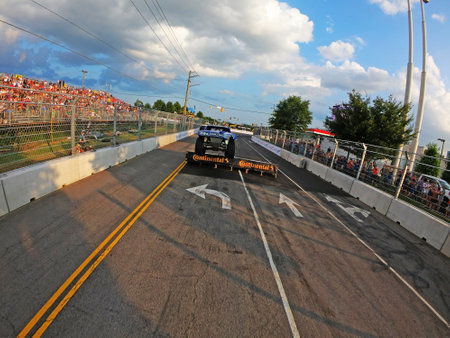 Streets of Nashville plays host to the Big Machine Music City Grand Prix in Nashville, Tennessee.のeditorial素材