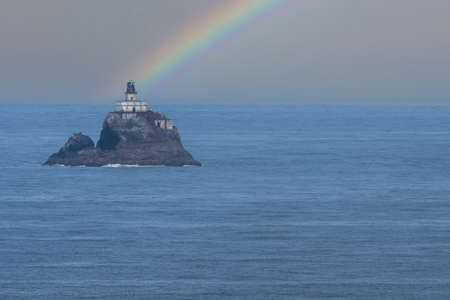 Tillamook Rock Light (known locally as Terrible Tilly or just Tilly) is a deactivated lighthouse on the Oregon Coast of the United States.の写真素材