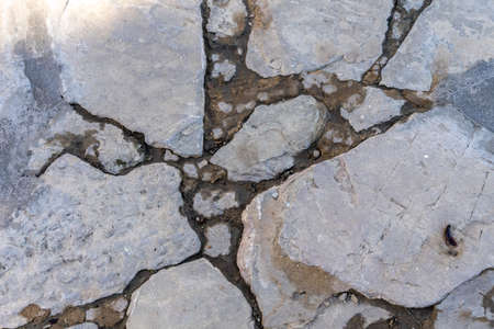 Stone walkway in an ancient city in Moroccoの写真素材