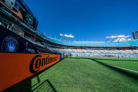 Bank of America Stadium plays host to the Cincinnati FC Vs Charlotte FC Major League Soccer game in...