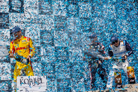 \{persons}\wins the Acura Grand Prix of Long Beach at The Streets of Long Beach in Long Beach, California, USA.のeditorial素材