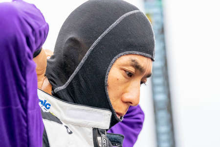 TAKUMA SATO (51) of Tokyo, Japan qualifies for the Indianapolis 500 at Indianapolis Motor Speedway...