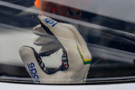 ALEX PALOU (10) of Barcelona, Spain qualifies for the Indianapolis 500 at Indianapolis Motor Speedway in Indianapolis, Indiana, USA.のeditorial素材