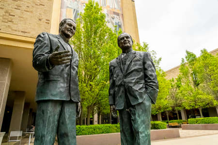 Word of Life mural, commonly called "Touchdown Jesus" on the campus of Notre Dame University.のeditorial素材