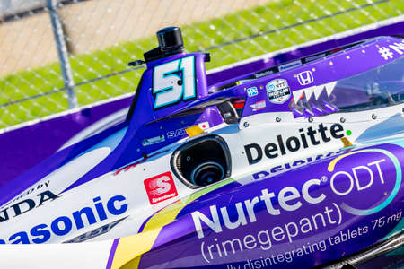 TAKUMA SATO (51) of Tokyo, Japan prepares to practice for the Chevrolet Detroit Grand Prix at Belle...