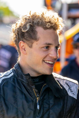 SANTINO FERRUCCI (77) of Woodbury, Connecticut prepares to practice for the Chevrolet Detroit Grand Prix at Belle Isle Park in Detroit MI.のeditorial素材