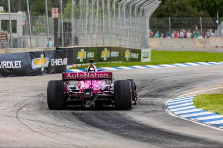 ALEXANDER ROSSI (27) of Nevada City, California  races through the turns during the Chevrolet...