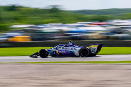 TAKUMA SATO (51) of Tokyo, Japan practices for the Sonsio Grand Prix at Road America at Road America in Plymouth WI.のeditorial素材