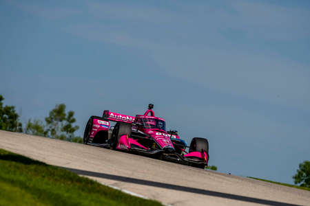 SIMON PAGENAUD (60) of Montmorillon, France runs through the turns for a practice session for the...