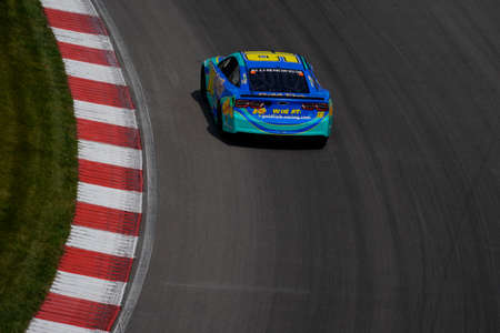 A J Allmendinger takes to the track for the Enjoy Illinois 300 at Gateway at World Wide Technology Raceway in Madison, IL.のeditorial素材