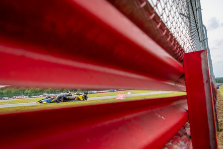 COLTON HERTA (26) of Valencia, California  practices for the Honda Indy 200 at Mid Ohio Sports Car Course in Lexington OH.のeditorial素材