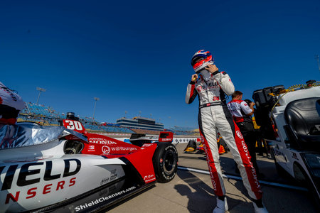 CHRISTIAN LUNDGAARD (30) (R) of Hedensted, Denmark qualifies for the Hy-Vee Saltue To Farmers 300 at...
