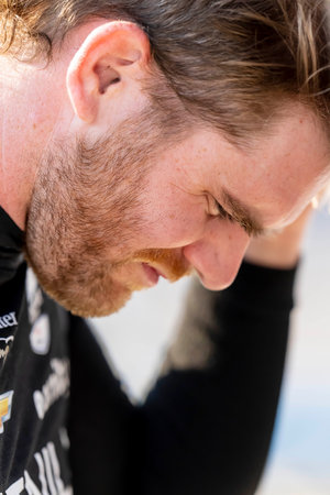 CONOR DALY (20) of Noblesville, Indiana  prepares to practice for the Bommarito Automotive Group 500 at World Wide Technology Raceway in Madison IL.のeditorial素材