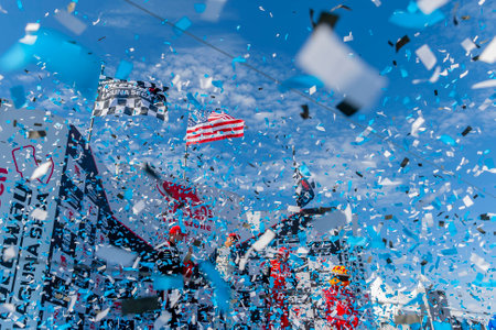 ALEX PALOU (10) of Barcelona, Spain wins the Firestone Grand Prix of Monterey at the WeatherTech Raceway Laguna Seca in Monterey, CA, USA.のeditorial素材