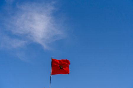 The flag of Moroccoの写真素材