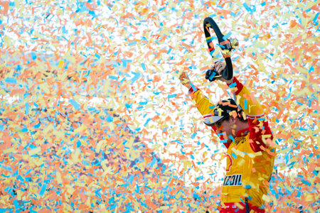 Joey Logano wins the NASCAR Cup Series Championship in Avondale, AZ, USA.のeditorial素材
