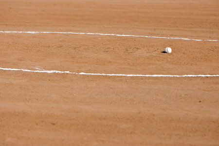 Little league pitchers mound with a baseball