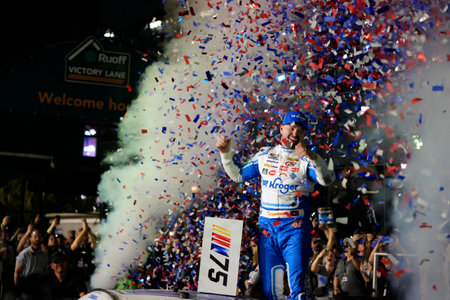 RICKY STENHOUSE, Jr. wins the Daytona 500 in Daytona Beach, FL, USA.のeditorial素材