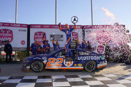 JOEY LOGANO wins the Ambetter Health 400 in Hampton, GA, USA.のeditorial素材