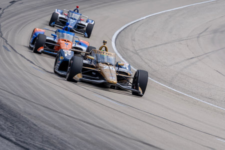 CONOR DALY (20) of Noblesville, Indiana  races through the turns during the PPG 375 at the Texas Motor Speedway in Ft Worth TX.のeditorial素材