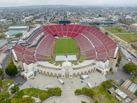 The Los Angeles Memorial Coliseum (also known as the L.A. Coliseum) is a multi-purpose stadium in the Exposition Park neighborhood of Los Angeles, California.のeditorial素材