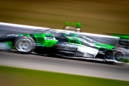MATTEO NANNINI (75) (R) of Faenza, Italy travels through the turns during a practice for the INDY NXT By Firestone Grand Prix of Alabama at Barber Motorsports Park in Birmingham AL.のeditorial素材