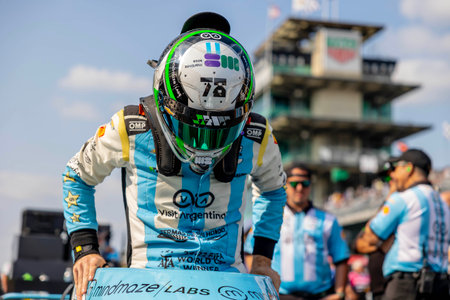 INDYCAR driver, AGUSTIN HUGO CANAPINO (R) (78) of Arrecifes, Argentina, and the Juncos Hollinger...