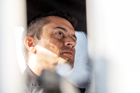 Team Owner, RICARDO JUNCOS, watches his team work on their Juncos Hollinger Racing car before...