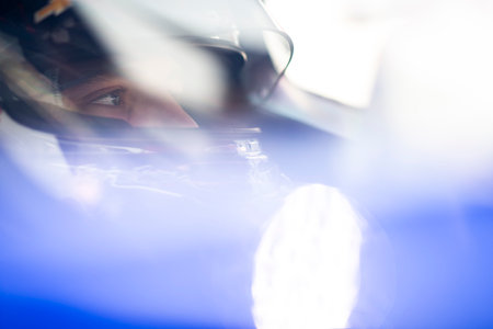SANTINO FERRUCCI (14) of Woodbury, Connecticutsits in their car on pit road during a practice session for the Indianapolis 500 at Indianapolis Motor Speedway in Speedway IN.のeditorial素材