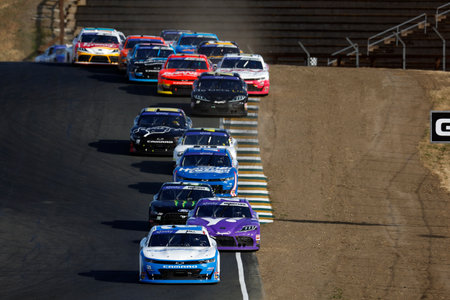 Austin Hill races for the DoorDash 250 in Sonoma, CA, USA.のeditorial素材
