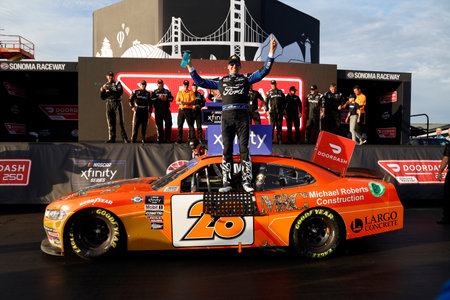 Aric Almirola wins the DoorDash 250 in Sonoma, CA, USA.のeditorial素材