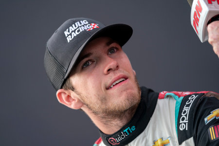 NASCAR Xfinty Driver, Chandler Smith (16) takes to the track for the Alsco Uniforms 250  at the Atlanta Motor Speedway in Hampton GA.のeditorial素材