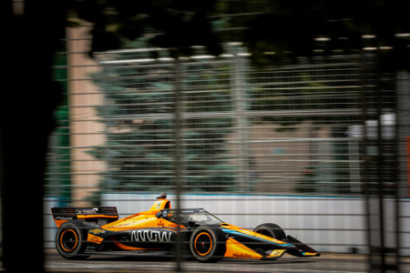 PATO OWARD (5) of Monterey, Mexico runs through the streets during the Honda Indy Toronto in Toronto, ON, CAN.のeditorial素材