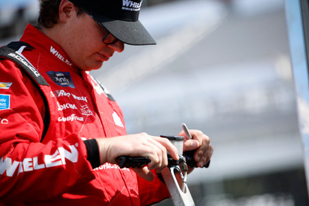NASCAR Xfinity Series Driver, Sheldon Creed (2) gets ready to qualify for the Pocono 225 at the Pocono Raceway in Long Pond PA.のeditorial素材