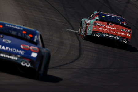 NASCAR Xfinity Series Driver, Jeb Burton (27) races for the Pocono 225 at the Pocono Raceway in Long Pond PA.のeditorial素材