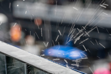 Weather plays a factor for the Big Machine Music City Grand Prix in Nashville, TN, USA.のeditorial素材