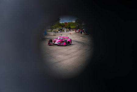 INDYCAR Series driver, KYLE KIRKWOOD (27) of Jupiter, Florida, travels through the turns during a...
