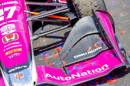 INDYCAR Series driver, KYLE KIRKWOOD (27) of Jupiter, Florida, wins the Big Machine Music City Grand Prix on the Streets of Nashville in Nashville, TN, USA.のeditorial素材