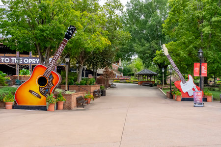 Aerial view of the Grand Ole Opry in Nashville Tennessee.