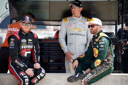 NASCAR Cup Series Driver, Ty Dillon (77) takes to the track to practice for the Go Bowling at The Glen at the Watkins Glen International  in Watkins Glen NY.のeditorial素材
