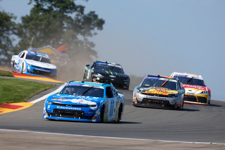 NASCAR Xfinity Series Driver, Daniel Hemric (11) takes to the track for the Shriners Children's 200 at The Glen at the Watkins Glen International  in Watkins Glen NY.のeditorial素材