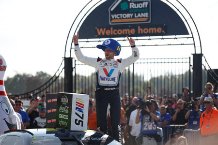NASCAR Cup Series Driver, William Byron (24) wins the Go Bowling at The Glen at the Watkins Glen International  in Watkins Glen NY.のeditorial素材