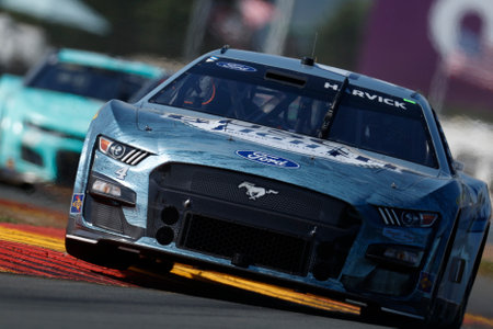 NASCAR Cup Series Driver, Kevin Harvick (4) races for the Go Bowling at The Glen at the Watkins Glen International  in Watkins Glen NY.のeditorial素材